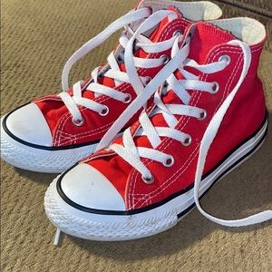 Great condition girls red converse